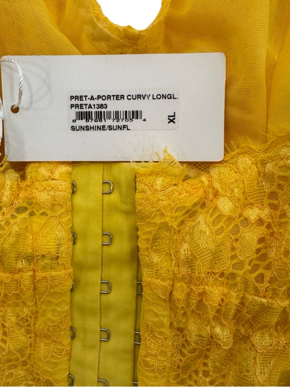 Cosabella Bright Yellow Lace Bralette with Wide Lace Band - Picture 4 of 8